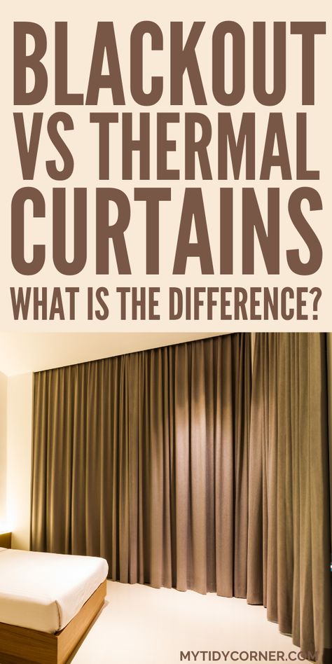 Blackout curtains or thermal curtains 100% Blackout Curtains, Block Out Curtains Living Rooms, Curtains To Keep Out The Cold, Diy Thermal Curtains, Black Out Curtains Living Room, Double Curtains Living Room, Blackout Curtains Bedroom Ideas, Insulated Curtains Diy, Thermal Curtains Diy