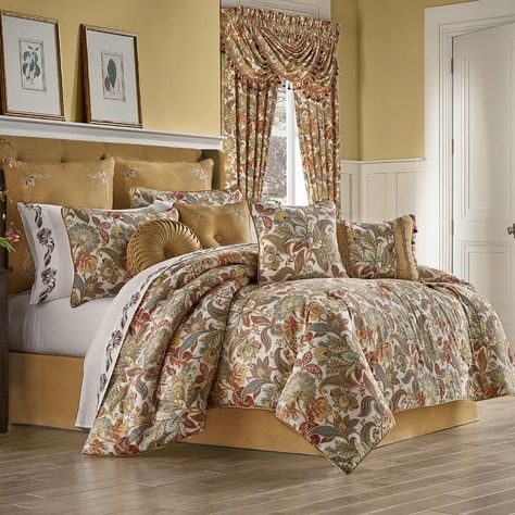 Fleur De Lis Living Boyes 100% Cotton Comforter Set & Reviews | Wayfair Teal Highlights, King Bedskirt, Oversized Comforter, Queen Bedskirt, Jacobean Floral, Floral Comforter Sets, Floral Comforter, Queens New York, Cotton Comforters