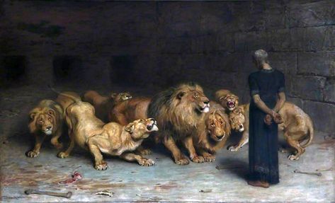 https://flic.kr/p/KheUvA | rivière, briton - Daniel in the Lion's Den | Briton Rivière  1840-1920  Engeland Daniel In The Lion's Den, Daniel And The Lions, Glasgow Museum, Lion's Den, Lion Painting, Walker Art, Art Uk, Youtube Art, Old Testament