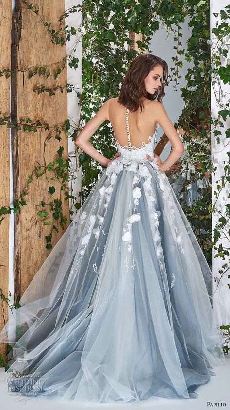 Non White Wedding Dresses, European Wedding Dresses, Blue Wedding Gowns, Colored Wedding Dress, Sheer Wedding Dress, European Wedding, Blue Themed Wedding, Blue Wedding Dresses, Colored Wedding Dresses