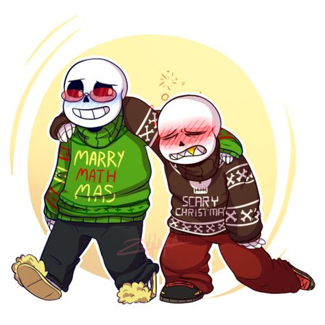 Drunk Underfell sans and science sans Tumblr, Kawaii, Undertale Christmas, Muffet Undertale, Science Sans, Fell Sans, Underfell Sans, Draw Comics, Cool Dude