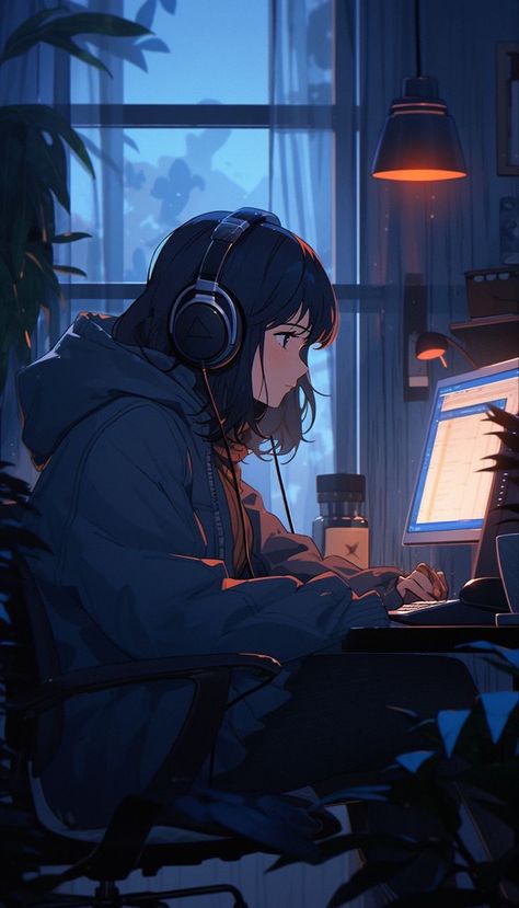 Music Images Aesthetic, Relaxing Aesthetic Night, Inspirational Anime Wallpaper, Anime Study Wallpaper Aesthetic, Anime Music Aesthetic Wallpaper, Studying Anime Wallpaper, Studying Iphone Wallpaper, Go Back To Study Wallpaper Anime, Anime Character Wallpaper Aesthetic