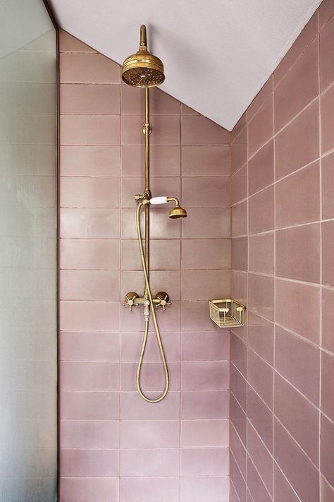 gold bathroom fixtures #home #style Travel Careers, Tile Inspiration, Life Success, Dream Bathrooms, British Fashion, Interior Design Inspiration, House Inspiration, Design Inspo, Bathroom Design