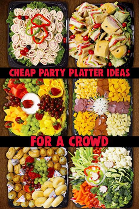 Party platter ideas pictures. Large Batch Party Food - Inexpensive Snacks For Large Groups Snacks For Large Groups, Food Ideas For Large Groups, Inexpensive Party Food, Party Platter Ideas, Large Party Food, Inexpensive Snacks, Cheap Party Food, Winter Snacks, Funeral Food