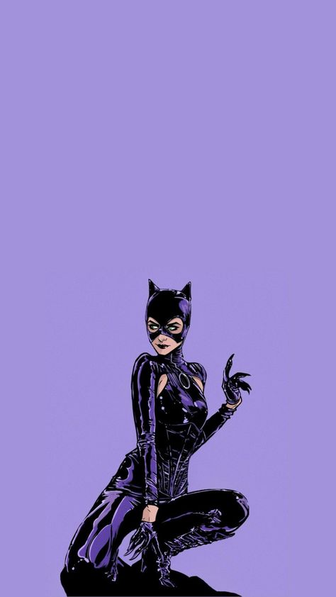 Cat Woman Astetic, Cat Woman Background, Catwoman Phone Wallpaper, Cat Woman Wallpaper Iphone, Purple Woman Aesthetic, Cat Women Wallpaper, Catwoman Symbol, Catwoman Aesthetic Wallpaper, Catwoman Wallpaper Aesthetic