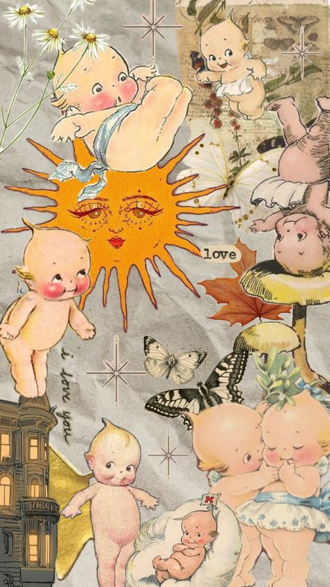 Kawaii, Kewpie Wallpaper Iphone, Kewpie Cherub, Kewpie Wallpaper, Funky Wallpaper Iphone, Kewpie Baby, Kewpie Art, Kewpie Mayonnaise, Kewpie Dolls