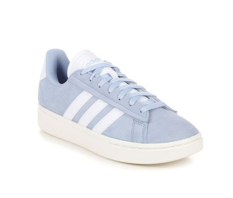 Women's Adidas Grand Court Alpha Sneakers in Blue Size 8.5 Trendy Womans Shoes, Women’s Addidas Sneakers, Adidas Shoes Women Blue, White And Blue Adidas Shoes, Trendy Shoes Adidas, Popular Shoes 2024 Women, Teen Shoes For School, Cute Shoes Casual, Cute Popular Shoes