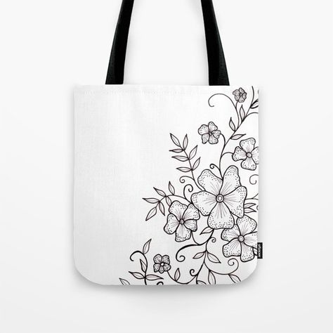 Handpainted Tote, Painted Canvas Bags, Handpainted Tote Bags, Desain Tote Bag, Tote Bag Canvas Design, Floral Ornaments, Handpainted Bags, Painted Tote, Painted Bags