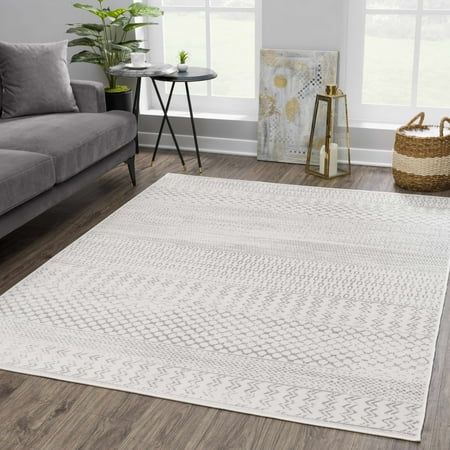 Our rugs are crafted with care and attention to detail, making them the perfect addition to any room in your home. Made with high-quality materials, our rugs are durable and comfortable, providing a cozy feel underfoot. This Hauteloom rug is a beautiful contemporary area rug, measuring at a 9' x 12' (Rectangle), it can be comfortably used in living room, bedroom. Decorate your home with this rug and enjoy it with pleasure. Brand: Hauteloom Collection: Tigris Colors: Gray, Ivory Style: Contempora Moroccan Farmhouse, Farmhouse Area Rug, Transitional Farmhouse, Farmhouse Area Rugs, Bohemian Farmhouse, Southwestern Rug, Southwestern Area Rugs, Contemporary Farmhouse, Traditional Pattern