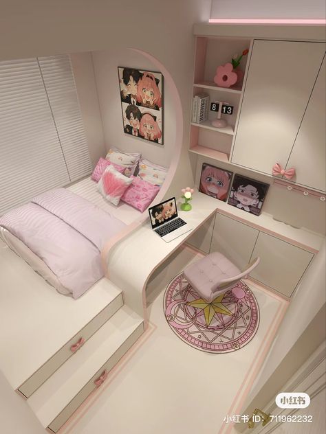 2 Bed In One Room Ideas, Tiny Bedroom Design, Kids Room Interior Design, Luxury Room Bedroom, Pink Room Decor, Kids Bedroom Inspiration, Room Redesign, Home Design Floor Plans, Pinterest Room Decor