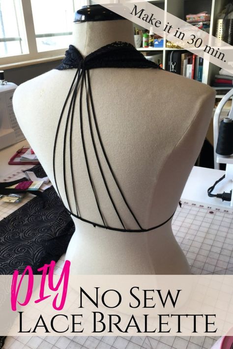 30 Minute DIY Bralette . A No Sew Tutorial! - Creative Fashion Blog Couture, Diy Lingerie No Sew, Diy Cut Shirts Step By Step, Diy Clothes No Sewing, Diy Bralette, Distressed Tshirt Diy, Sewing Tshirt, Diy Cut Shirts, Bralette Pattern