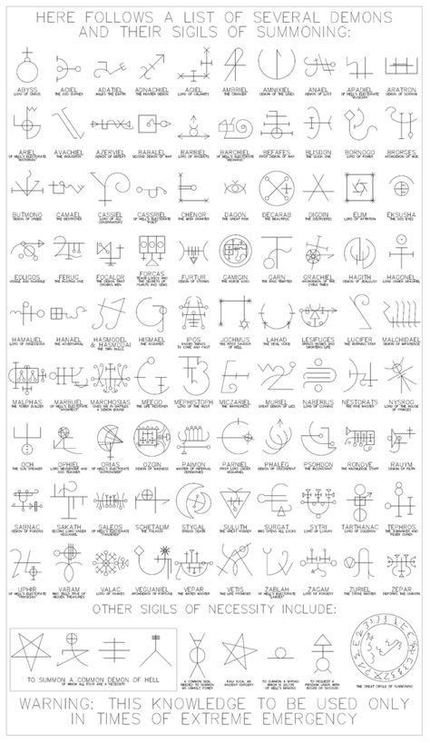 A Guide to Invoking Demonic Influences using summoning symbols - Black Witch Coven Symbole Tattoo, Ephemeral Tattoo, Handpoke Tattoo, Sigil Magic, Magic Symbols, Symbols And Meanings, Ink Master, Beltane, Ancient Symbols