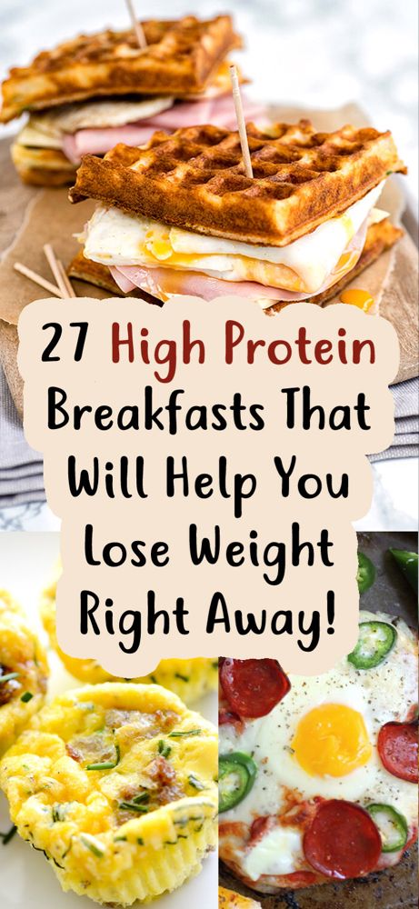 27 High Protein Breakfasts That Will Help You Lose Weight Right Away! - TrimmedandToned High Protein Breakfasts, Healthy Desayunos, Protein Breakfasts, Cucumber Diet, Healthy Protein Snacks, Resep Diet, High Protein Breakfast, Egg Muffins, Protein Breakfast Recipes