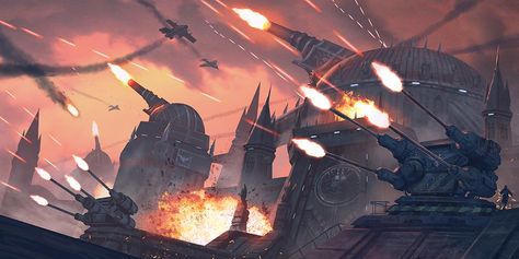 Astra Militarum Planetary Defense by warhammer40kcampaign Harakoni Warhawks, Planetary Defense, Zed League Of Legends, Sci Fi Landscape, Space Ship Concept Art, Astra Militarum, Warhammer 40k Art, Warhammer Art, Warhammer 40k Artwork