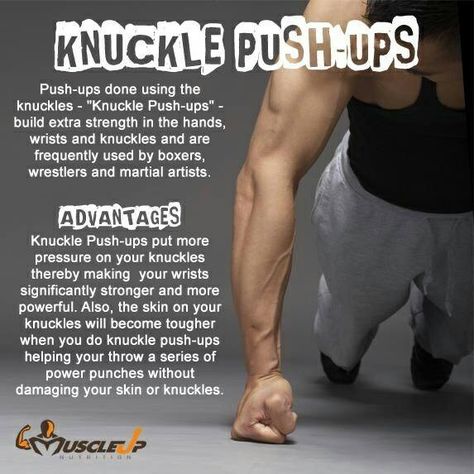 Knuckle Push-Ups Knuckle Pushups, Boxer Workout, Karate Shotokan, Fighter Workout, Boxing Training Workout, Boxing Techniques, Martial Arts Quotes, Self Defense Martial Arts, Kickboxing Workout