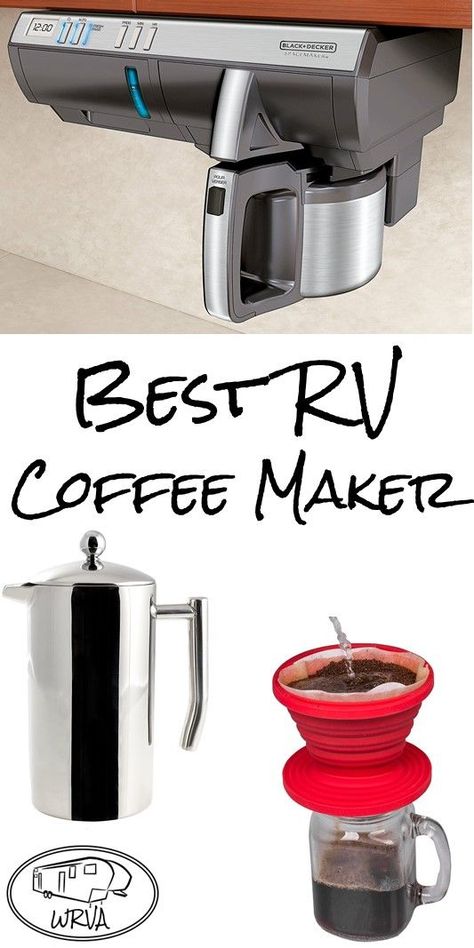 Find the best coffee maker for your RV. Rv Coffee Maker, Cafe Drawing, Coffe Maker, Corner Apartment, Menu Vintage, Camping Coffee Maker, Infographic Ideas, Coffee Recepies, Drawing Coffee