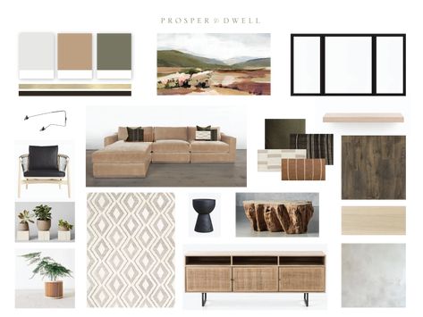 modern family room mood board + design board Modern Family Room, Room Mood Board, Modern Family Rooms, Inspiration Images, Unique Interior Design, Design Board, Mood Board Design, Room & Board, Room Board