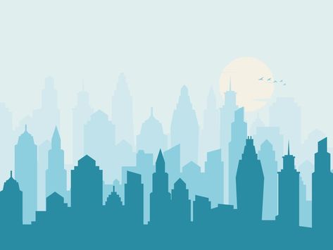 Silhouette of skyscraper buildings, city skyline, Vector illustration. Skyscraper Silhouette, City Building Illustration, City Silhouette Art, Skyscraper Illustration, City Vector Art, City Skyline Illustration, City Clipart, City Vector Illustration, Sillouette Art