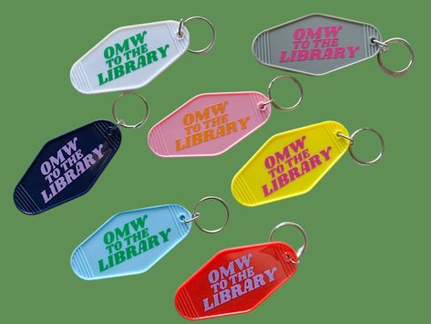 Motel Keychains, Motel Keychain, Reading Gifts, Favourite Colour, Color Pick, Colour Combination, Custom Keychain, Library Books, Merchandise Design