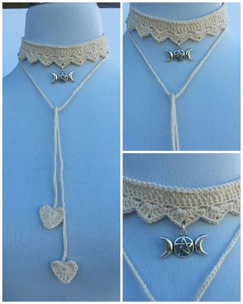 Choker Patterns Crochet, Crochet Chocker Necklace, Crochet Choker Necklace, Crochet Choker Free Pattern, Crochet Choker Pattern, Crochet Chokers, Crochet Lace Choker, Crochet Chocker, Knit Choker