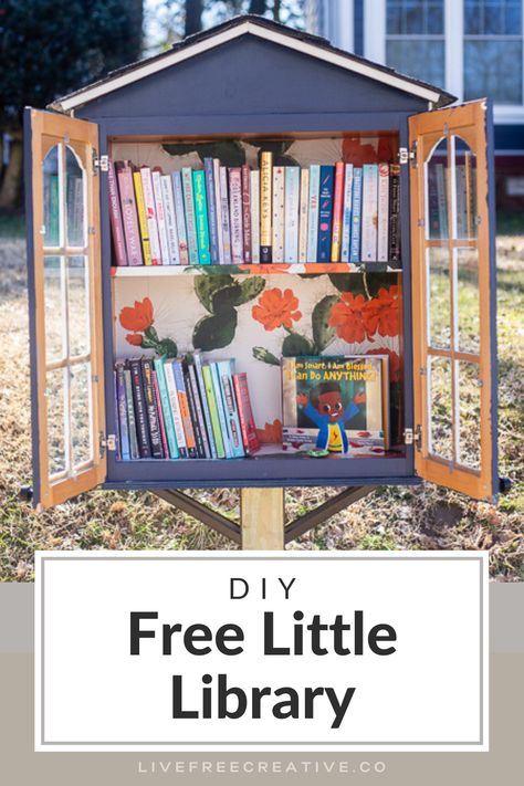 We have seen people flock to the library from all over. People stop by who are out walking their dogs, or exploring the neighborhood as a family. Learn how to build a free little library of your own with these easy step by step instructions! The DIY Little Free Library project already feels like a new way to connect to our community, and share stories with those nearby. Try this fairly simple woodworking project ideas to inspire reading and connection in your area. Book Sharing Library, Diy Tiny Library, Book Houses Diy Libraries, Outside Library Ideas, Diy Outdoor Library, Community Book Boxes, Book Lending Library, Neighborhood Library Box Diy Cute Ideas, Neighborhood Book Library