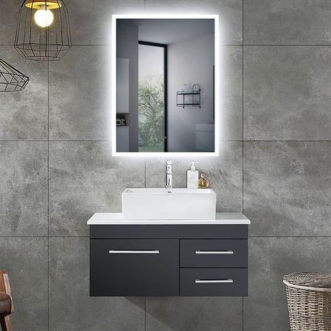 10 breathtaking bathroom mirror storage design | Housing News حوض الحمام, Frosted Mirror, Small Bathroom Mirrors, Bilik Air, Bathroom Mirror Storage, Bathroom Mirror Design, Air Stream, Powder Bathroom, Washbasin Design