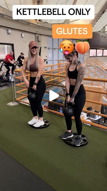 Martina Raskova on Instagram: "We love training 🍑😝👊🏻 come workout with us 💪🏻🤟🏻 #legday  #legworkout #kettlebell #kettlebellworkout #coupleworkout @megan_ohama" Leg Workouts With Kettlebell, Glutes With Kettlebell, Kettlebell Glutes Workout, Kettlebell Glute Workout For Women, Inner Thigh Kettlebell Workout, Couples Workout Routine Gym, Leg Kettlebell Workout, Hamstring Home Workout, Bubble Buttocks Workout With Bands