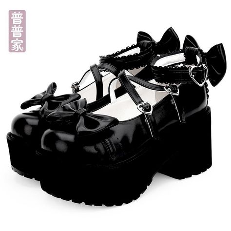 Gothic Mary Janes, Jirai Kei Shoes, Black Goth Shoes, Silly Clothes, Victorian Shoes, Goth Shoes, Jirai Kei, 일본 패션, Gothic Shoes