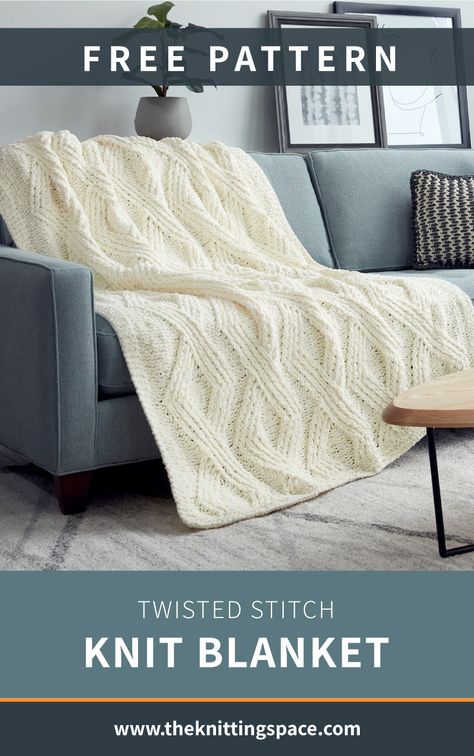 Create this minimal yet stylish knitted afghan, ideal as an impressive handmade housewarming present.| Discover over 3,500 free knitting patterns at theknittingspace.com #knitpatternsfree #housewarmingpresents #handmadegifts #DIY Wedding Blanket Knitting Pattern, Free Afghan Knitting Patterns, Knitted Blanket Patterns Free, Knit Throw Blanket Pattern Free, Knitting Patterns Blanket, Free Blanket Knitting Patterns, Knitted Bedspread, Blanket Knitting Patterns Free, Knit Blanket Pattern Free