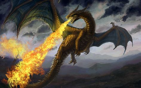 Download wallpapers fire-breathing dragon, art, flying dragon, sky, flame, fire Realistic Dragon, Breathing Fire, 151 Pokemon, Painted Horses, Yin Yang Tattoos, Fire Breathing Dragon, Original Pokemon, Dragon Images, Dragon Pictures