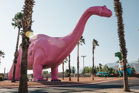 Visit the Giant Roadside Cabazon Dinosaurs Cabazon Dinosaurs, Goofy Golf, 29 Palms, Giant Dinosaur, Tourist Trap, Roadside Attractions, Prehistoric Animals, Fun Activities For Kids, Joshua Tree
