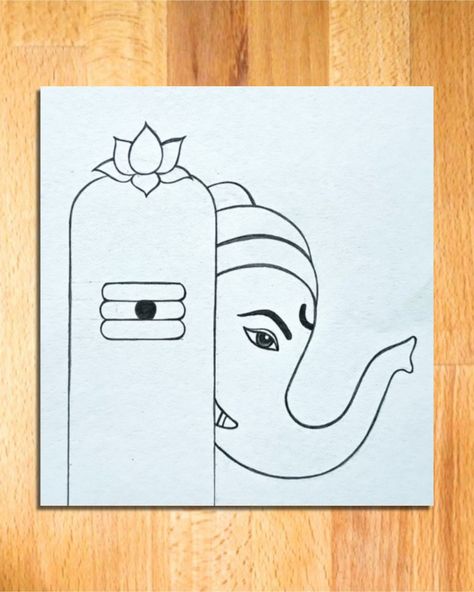 how to draw lord Ganesha and shivling sketch, Ganpati pencil drawing easy for beginners || lord ganesha drawing, how to draw ganpati bappa, easy drawing of ganpati bappa, ganpati bappa pencil drawing, lord ganesha sketch, lord ganesha pencil drawing, art videos, god drawing, pencil drawing, simple drawing, line arts, drawing tutorial, vivek art academy. Ganeshji Drawing Easy, Lord Ganesha Easy Drawing, Drawing Of Ganesha Easy, Ganesha Simple Drawing, Pencil Art Drawings Of God, Easy God Drawings For Beginners, Drawing Of Ganpati Bappa, Ganpati Rangoli Simple Easy, Easy Drawings God