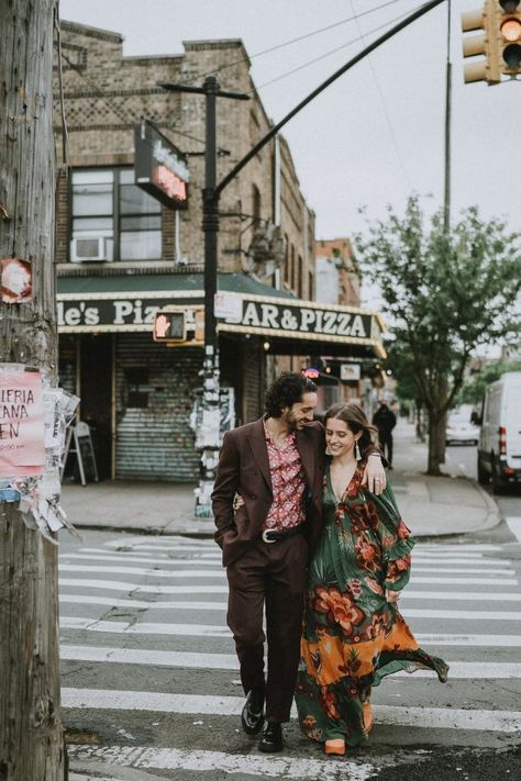 Engagement - Lucie B. Photography Melbourne Couple Photoshoot, Non Traditional Couple Photos, Engagement Photos Brooklyn, Quirky Couple Photos, New York Couple Photoshoot, Engagement Photos Small Town, Non Traditional Engagement Photos Ideas, Awkward Engagement Photos, Unique Couples Photos