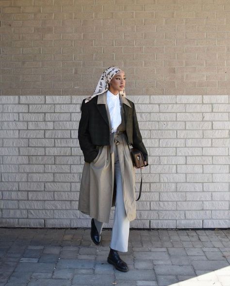 Modest Street Style, Unisex Looks, Street Hijab Fashion, Diy Vetement, Muslim Fashion Hijab Outfits, Thrifted Outfits, Hijabi Outfits Casual, Future Outfit, Hijabi Outfits