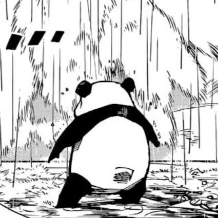 Pandas, Funny Jjk Manga Panels, Jjk Manga Panels Funny, Panda Jjk Icon, Panda Jjk Manga, Cute Panda Pfp, Jjk Black And White, Pretty Manga Panels, Jjk Icons Manga