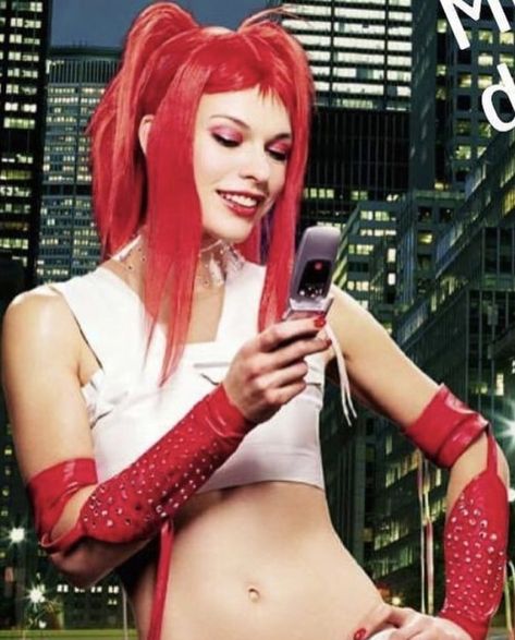 Milla Jovovich ad for ‘Vodafone Live!’ (2002) | Instagram Mila Jovovich, American Model, Milla Jovovich, Redhead Beauty, January 3, Rap Music, Hottest Celebrities, Kiev, Celebrities Female