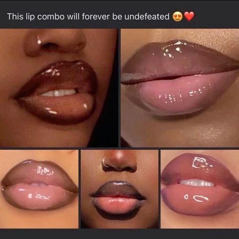 Glossy Lips Makeup, Flot Makeup, Makeup Tip, Smink Inspiration, Makeup For Black Skin, Makeup Artist Tips, Brown Skin Makeup, Lip Makeup Tutorial, Lip Combo