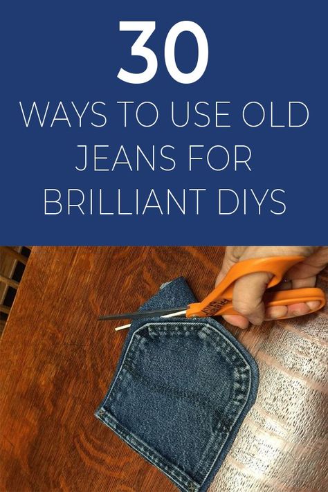 Jean Crafts Ideas, Repurpose Old Jeans, Sew Jeans, Diy Jeans Crafts, Blue Jean Quilts, Pocket Craft, Denim Bag Patterns, Denim Scraps, Jean Quilt