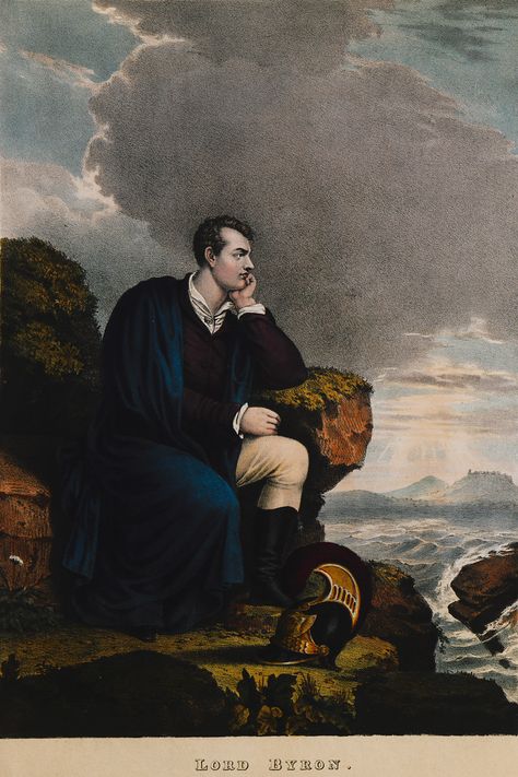 Portrait of Lord Byron. Writers And Poets, Harrow School, Eastern Mediterranean, Lord Byron, Mary Shelley, Historical Painting, Don Juan, Southern Italy, Maisie Williams