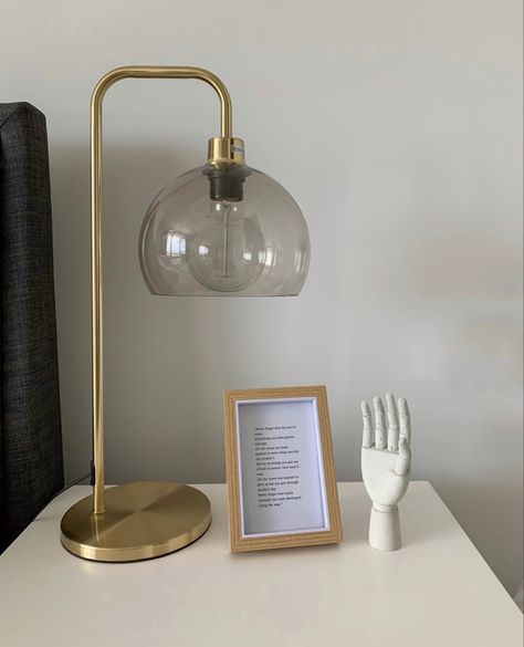 Gold Side Lamps, Room Table Lamps, Bedroom Night Table Lamps, Gold And Clear Lamp, Bedroom Desk Lamps, Cute Bed Side Lamp, Cool Bedside Table Lamps, Small Dresser Lamp, Cute Nightstand Lamps