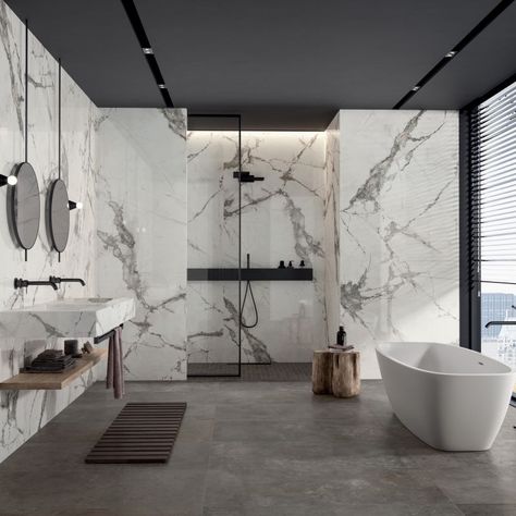Modern Marble Bathroom, Luxury Modern Bathroom, Dekorere Bad, Bathroom Inspiration Modern, Bad Inspiration, Bathroom Design Decor, Toilet Design, غرفة ملابس, Bathroom Design Luxury