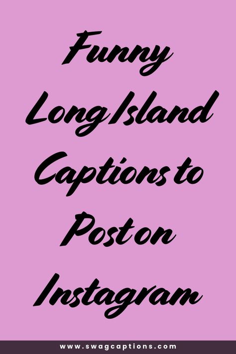 Looking for a laugh-worthy way to spice up your Instagram feed? Check out our collection of Funny Long Island Captions to Post on Instagram! Perfect for adding a touch of humor to your Long Island adventures, these captions are ideal for showcasing your best moments with a witty twist. Whether you're hanging out at the beach, enjoying a slice of pizza, or just soaking up the local vibes, these clever and amusing captions will make your posts stand out. Instagram Long Captions, Weekend Caption, Long Captions, Weekend Captions, Spice Up Your Instagram, Best Captions, Of Captions, To Post On Instagram, Look And Find