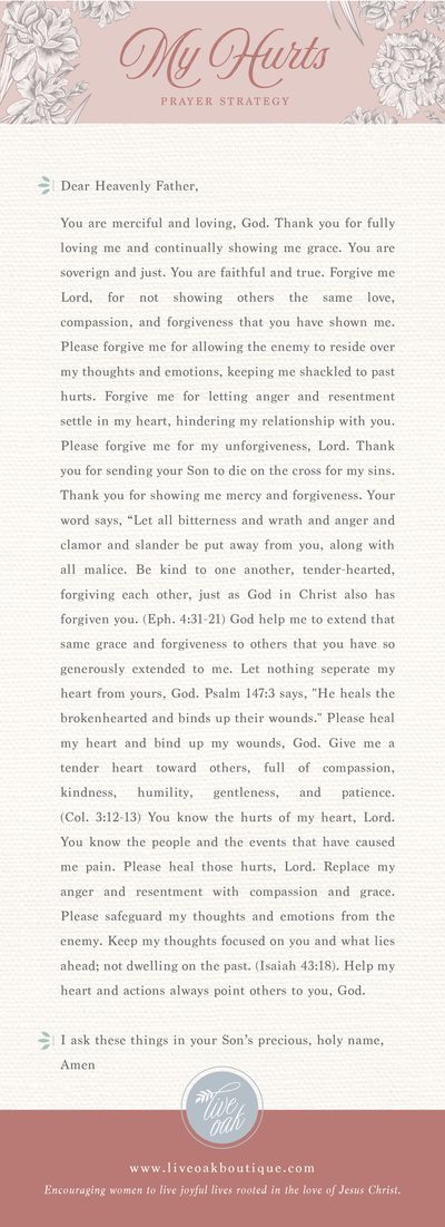 Create a Prayer Strategy for your HURTS! We're working through the book Fervent by Priscilla Shirer and would love to have you join us over on the blog! Learn how to prayer specific prayers and become a prayer warrior! www.liveoakboutique.com #fervent #pr Fervent Priscilla Shirer, Quotes God Faith, Prayer Strategies, Priscilla Shirer, Fervent Prayer, Surrender To God, God Love, Prayer For Family, Christian Prayers