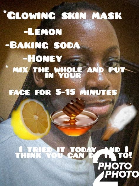 Baking Soda Mask, Baking Soda And Honey, Baking Soda Face Mask, Baking Soda Face, Turmeric Face Mask, Homemade Facial Mask, Lemon Honey, Glowing Skin Mask, Brighter Skin