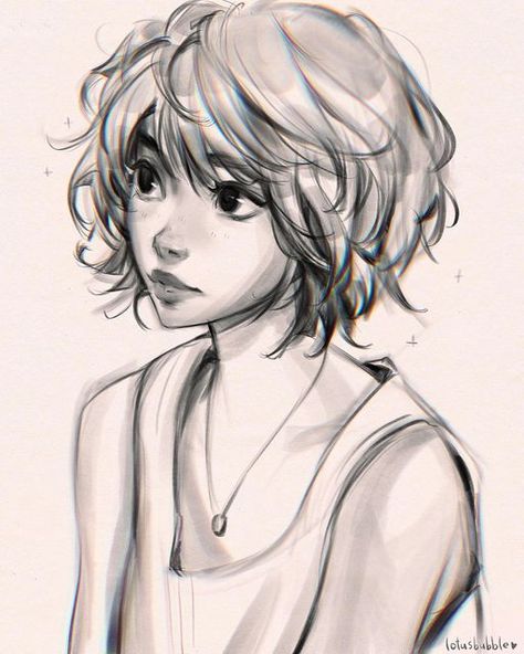 Draw Short Hair, Short Hair Sketch, Lydia Elaine, Hair References Drawing, Short Hair Drawing, Anime Hair Color, Girl Hair Drawing, 3d Pencil Drawings, Draw With Me