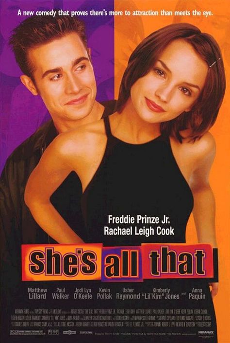 best of 1998 Chick Flicks, She's All That Movie, High School Movies, Freddie Prinze, Bon Film, Movies Worth Watching, Teen Movies, 90s Movies, Movie Buff