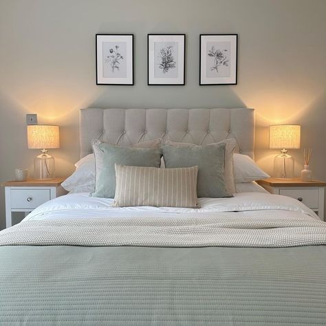 30 Sage Green Bedroom Accent Wall Ideas Pale Green And Grey Bedroom, Sage Green And Rattan Bedroom, Bedroom Sage And Grey, Sage Grey And White Bedroom, Beige Grey And Green Bedroom, Green Grey Beige Bedroom, Sage Green White And Grey Bedroom, Cream Sage Bedroom, Neutral Colored Bedroom Ideas