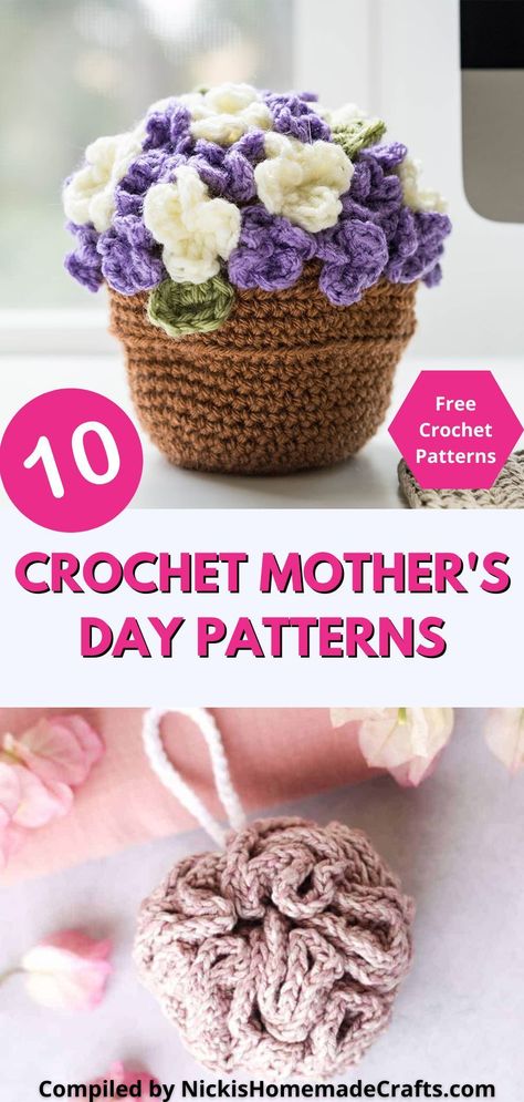 Celebrate the special women in your life this Mother's Day with a thoughtful handmade gift. We've got you covered with 20 free crochet patterns that are so quick and easy to make, you'll have more time to spend with the people you love. From delicate flowers and lacy scarves to whimsical animals and cuddly blankets, these free patterns will show just how much you care. Make something special this Mother's Day and give the gift of love with these free crochet patterns. Free Crochet Mothers Day Patterns, Crochet Patterns For Mothers Day, Crochet Ideas For Grandma, Crochet For Mother’s Day, Crochet Mothers Day Gift, Crochet Ideas For Mothers Day Gifts, Mother’s Day Crochet Patterns Free, Quick Crochet Gift Ideas For Women, Crochet Mother’s Day Gifts