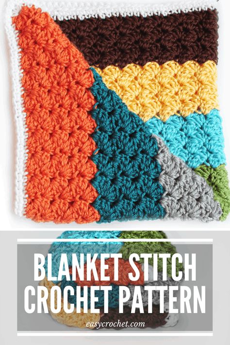 Learn how to crochet the easy blanket stitch with this free crochet stitch tutorial that is perfect for blankets, and many other crochet projects! Crochet Blanket Stitch, Modern Haken, Baby Blanket Crochet Pattern Easy, Crochet Blanket Stitch Pattern, Easy Blanket, Blanket Stitches, Crochet Stitch Tutorial, Modern Crochet Blanket, Easy Crochet Baby Blanket