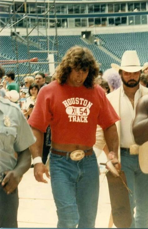 Kerry Von Erich Motorcycle Accident | pinned by shannon green Kerry Von Erich Wrestling, The Von Erichs, Mike Von Erich, Von Erich Brothers, 80s Wrestling, Von Erich Family, Kerry Von Erich, Texas Stadium, Vintage Wrestling